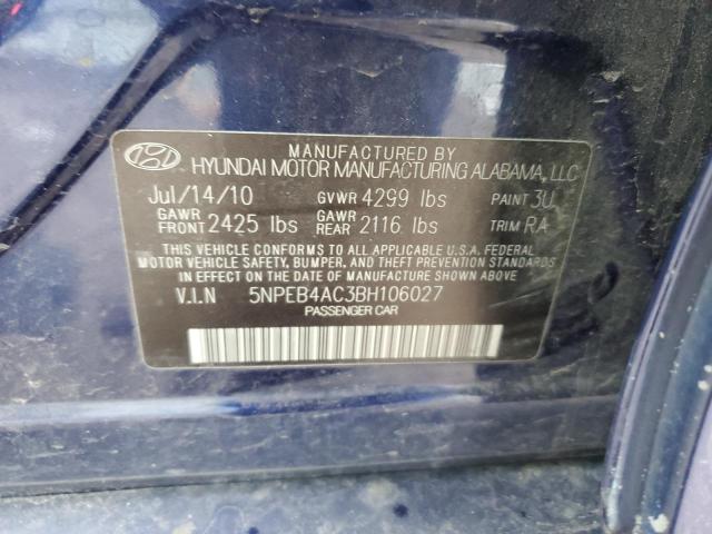 Photo 11 VIN: 5NPEB4AC3BH106027 - HYUNDAI SONATA 