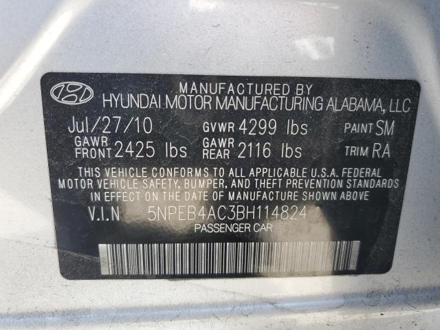 Photo 11 VIN: 5NPEB4AC3BH114824 - HYUNDAI SONATA 