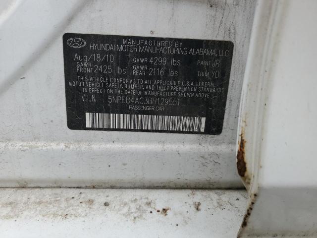 Photo 11 VIN: 5NPEB4AC3BH129551 - HYUNDAI SONATA GLS 