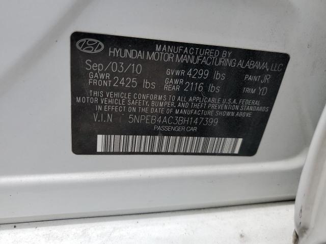 Photo 12 VIN: 5NPEB4AC3BH147399 - HYUNDAI SONATA 