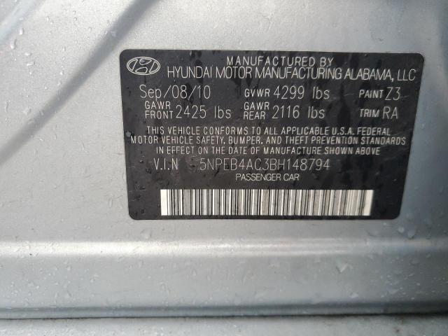 Photo 11 VIN: 5NPEB4AC3BH148794 - HYUNDAI SONATA 