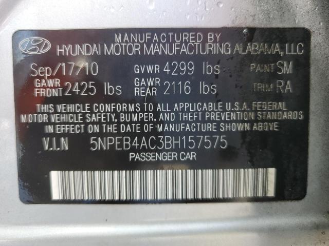 Photo 11 VIN: 5NPEB4AC3BH157575 - HYUNDAI SONATA GLS 