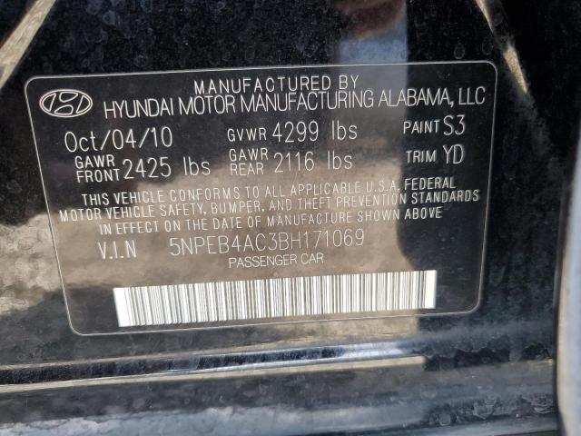 Photo 11 VIN: 5NPEB4AC3BH171069 - HYUNDAI SONATA GLS 