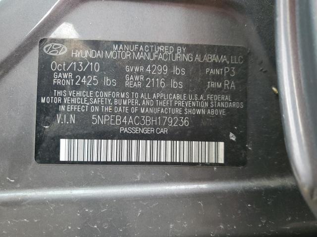 Photo 11 VIN: 5NPEB4AC3BH179236 - HYUNDAI SONATA GLS 