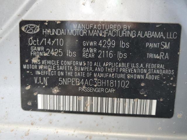 Photo 12 VIN: 5NPEB4AC3BH181102 - HYUNDAI SONATA GLS 