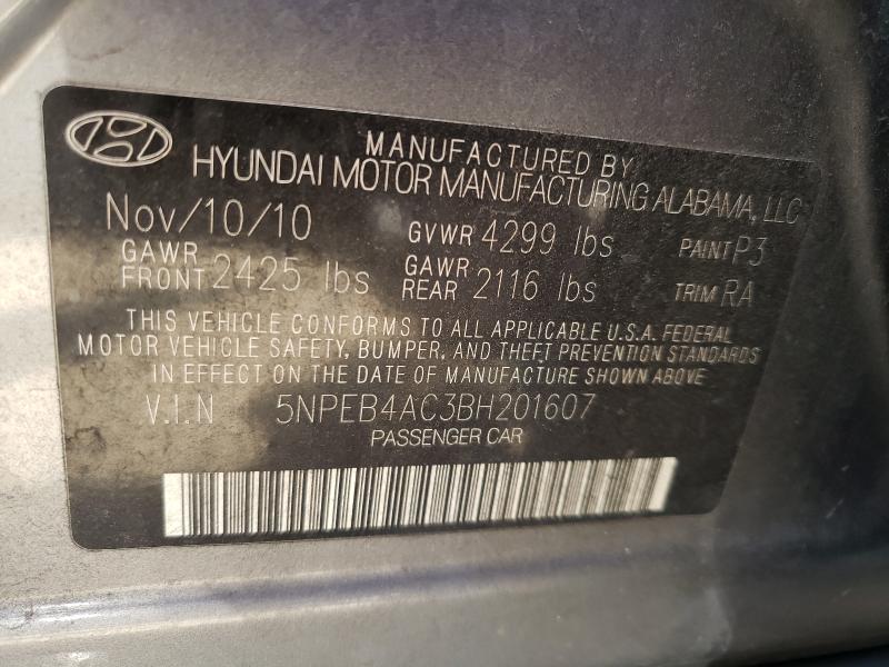 Photo 9 VIN: 5NPEB4AC3BH201607 - HYUNDAI SONATA GLS 