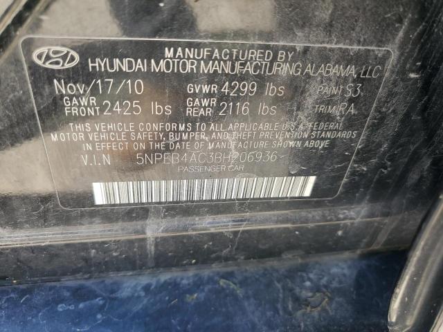 Photo 11 VIN: 5NPEB4AC3BH206936 - HYUNDAI SONATA 