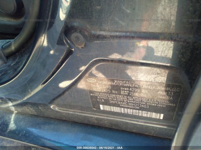 Photo 8 VIN: 5NPEB4AC3BH213403 - HYUNDAI SONATA 