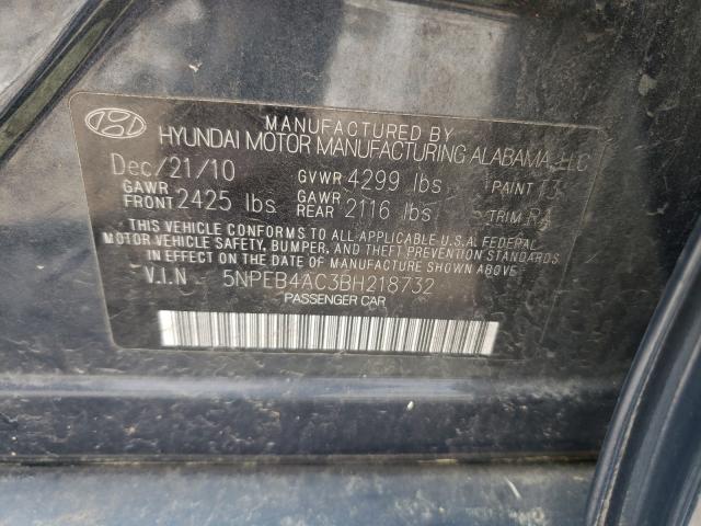 Photo 9 VIN: 5NPEB4AC3BH218732 - HYUNDAI SONATA GLS 