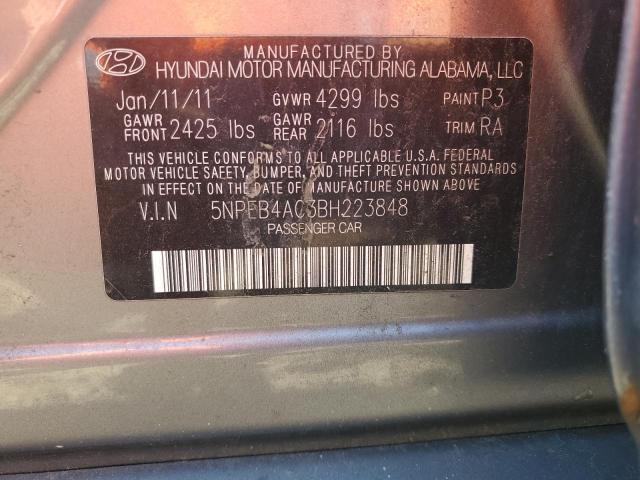 Photo 12 VIN: 5NPEB4AC3BH223848 - HYUNDAI SONATA 