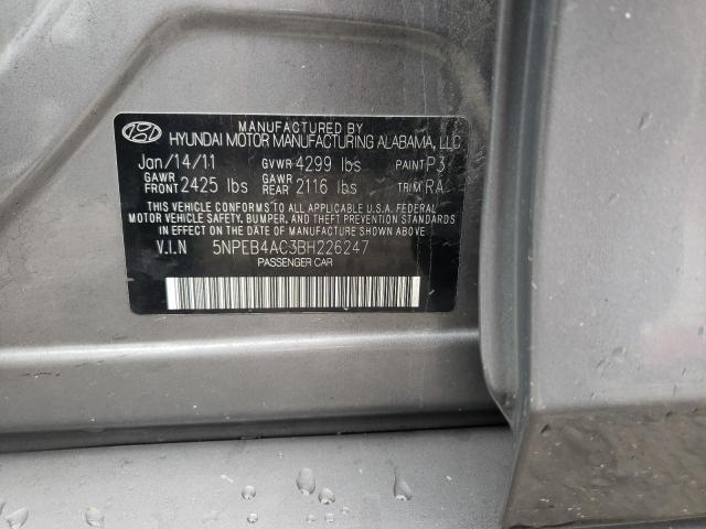 Photo 11 VIN: 5NPEB4AC3BH226247 - HYUNDAI SONATA GLS 