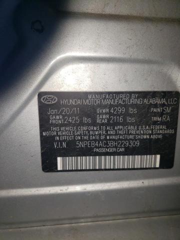 Photo 9 VIN: 5NPEB4AC3BH229309 - HYUNDAI SONATA GLS 