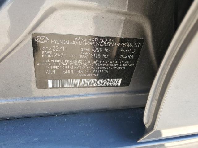 Photo 11 VIN: 5NPEB4AC3BH231125 - HYUNDAI SONATA 