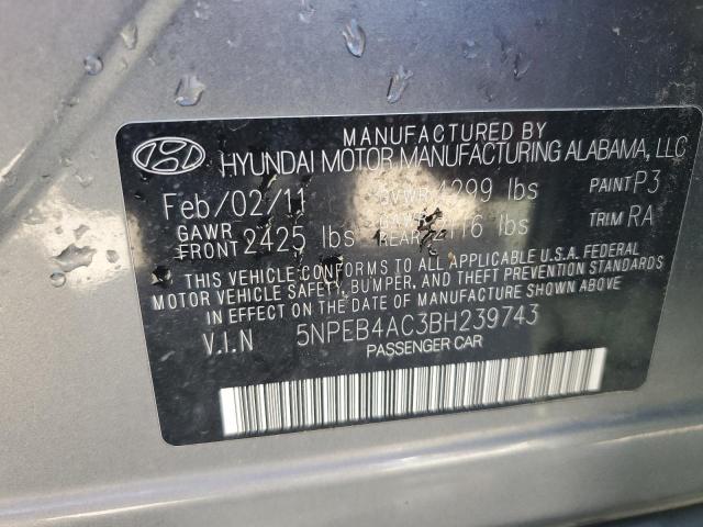 Photo 11 VIN: 5NPEB4AC3BH239743 - HYUNDAI SONATA GLS 