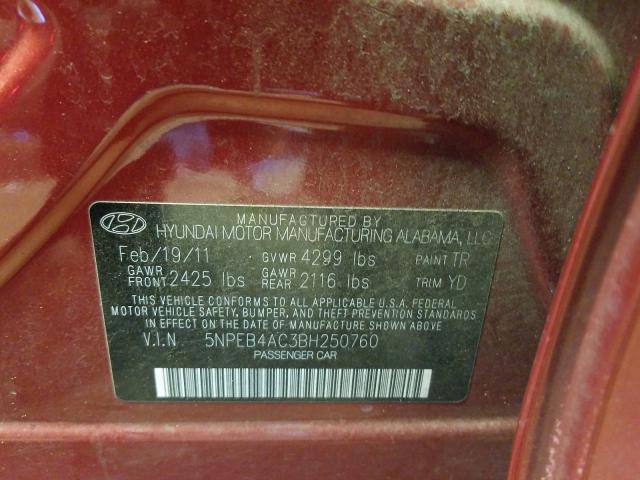 Photo 9 VIN: 5NPEB4AC3BH250760 - HYUNDAI SONATA GLS 