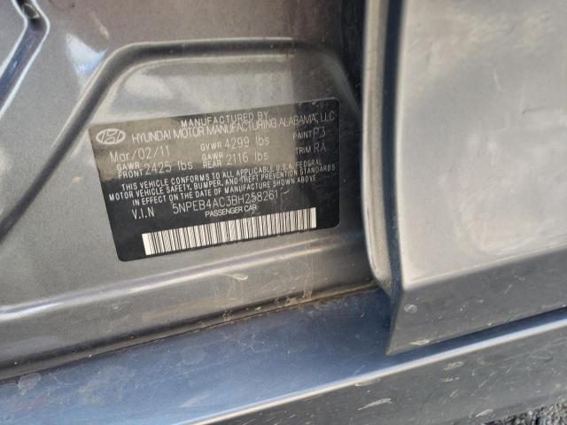 Photo 9 VIN: 5NPEB4AC3BH258261 - HYUNDAI SONATA GLS 