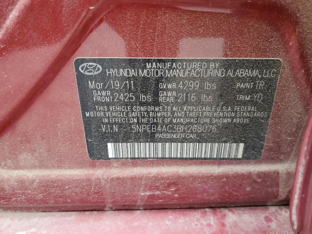 Photo 12 VIN: 5NPEB4AC3BH268076 - HYUNDAI SONATA GLS 