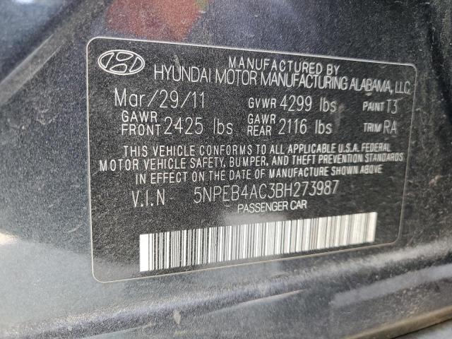 Photo 12 VIN: 5NPEB4AC3BH273987 - HYUNDAI SONATA GLS 