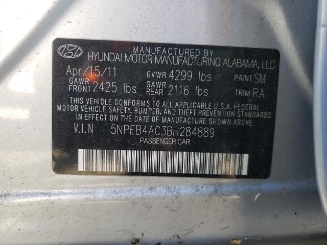 Photo 9 VIN: 5NPEB4AC3BH284889 - HYUNDAI SONATA GLS 