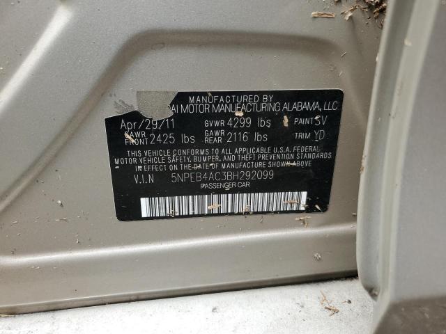 Photo 12 VIN: 5NPEB4AC3BH292099 - HYUNDAI SONATA GLS 