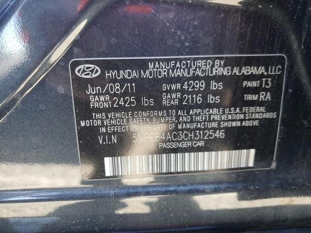 Photo 11 VIN: 5NPEB4AC3CH312546 - HYUNDAI SONATA GLS 