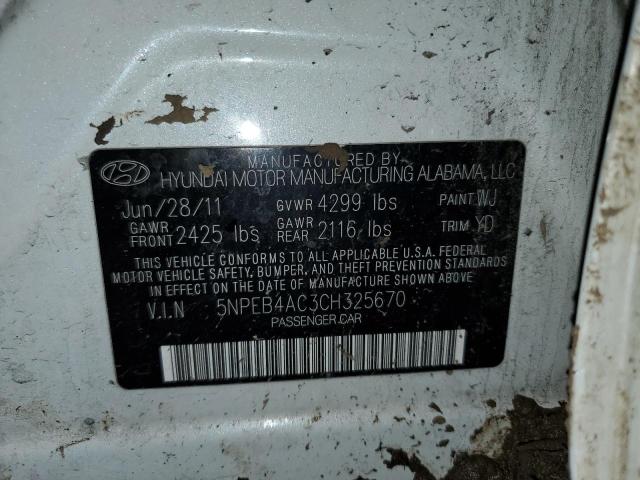 Photo 11 VIN: 5NPEB4AC3CH325670 - HYUNDAI SONATA GLS 