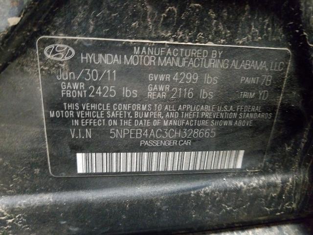 Photo 9 VIN: 5NPEB4AC3CH328665 - HYUNDAI SONATA GLS 