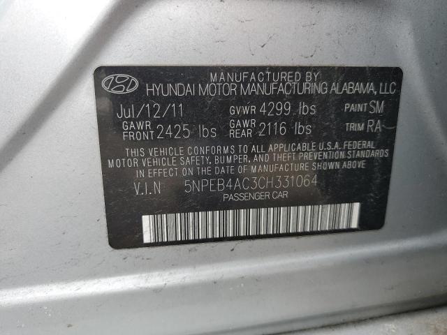 Photo 11 VIN: 5NPEB4AC3CH331064 - HYUNDAI SONATA 