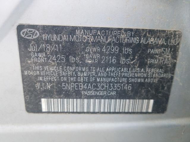 Photo 9 VIN: 5NPEB4AC3CH335146 - HYUNDAI SONATA GLS 