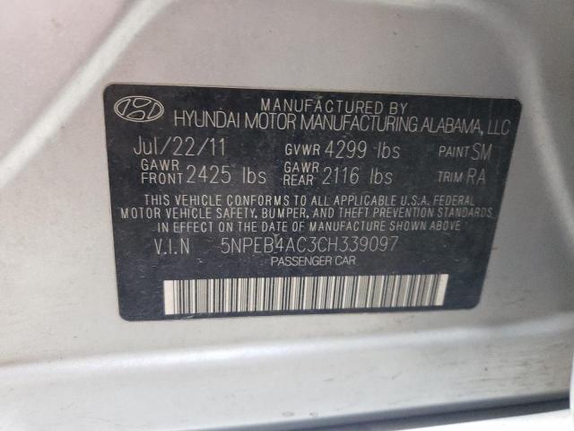 Photo 11 VIN: 5NPEB4AC3CH339097 - HYUNDAI SONATA 