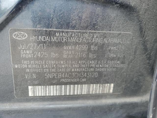 Photo 11 VIN: 5NPEB4AC3CH343120 - HYUNDAI SONATA 