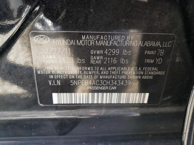 Photo 12 VIN: 5NPEB4AC3CH343439 - HYUNDAI SONATA GLS 