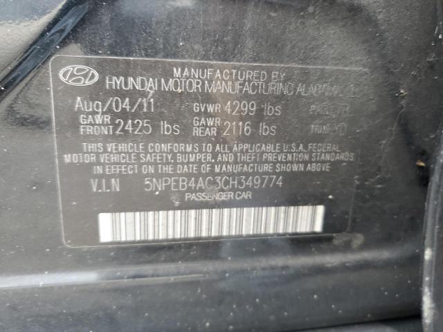 Photo 11 VIN: 5NPEB4AC3CH349774 - HYUNDAI SONATA GLS 