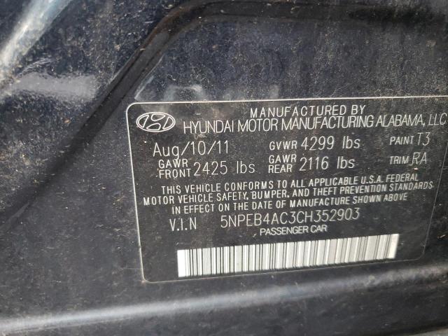 Photo 9 VIN: 5NPEB4AC3CH352903 - HYUNDAI SONATA GLS 