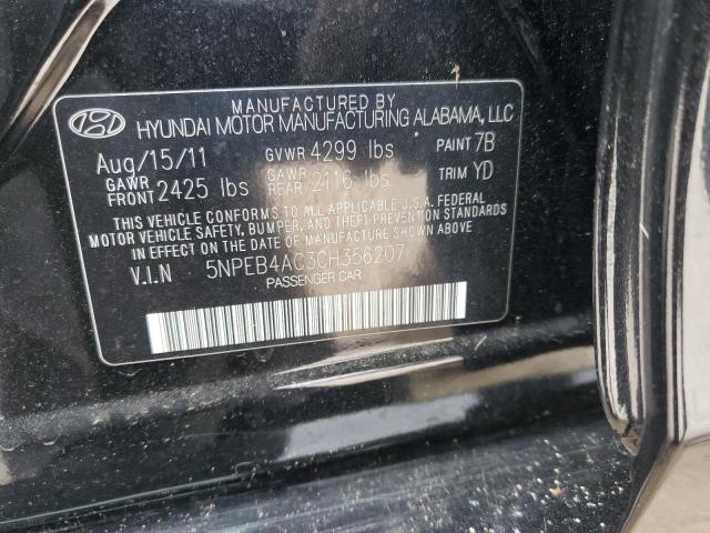 Photo 11 VIN: 5NPEB4AC3CH356207 - HYUNDAI SONATA 