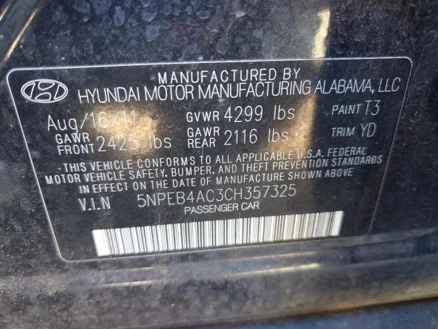 Photo 11 VIN: 5NPEB4AC3CH357325 - HYUNDAI SONATA 