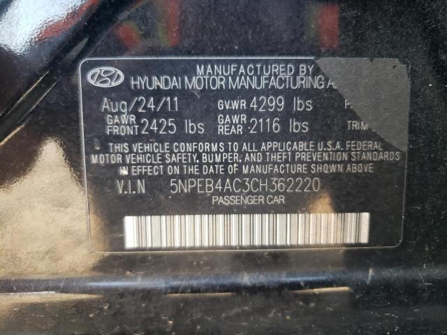 Photo 11 VIN: 5NPEB4AC3CH362220 - HYUNDAI SONATA GLS 