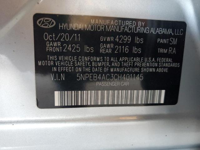 Photo 11 VIN: 5NPEB4AC3CH401145 - HYUNDAI SONATA 