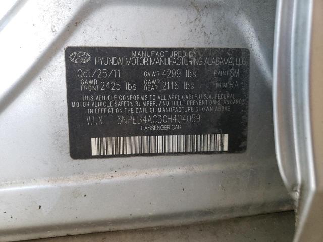 Photo 9 VIN: 5NPEB4AC3CH404059 - HYUNDAI SONATA GLS 