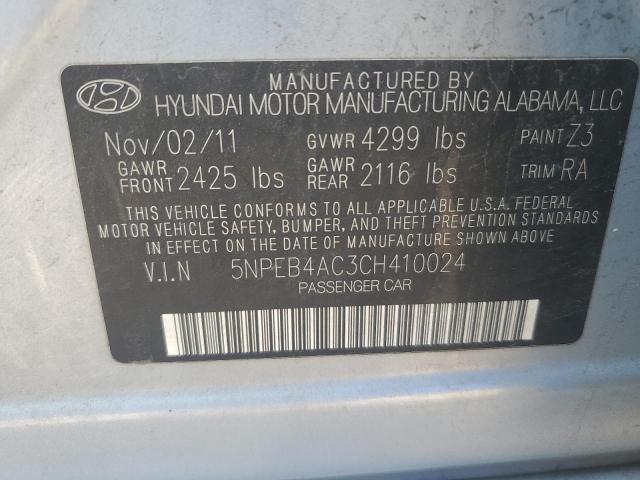 Photo 11 VIN: 5NPEB4AC3CH410024 - HYUNDAI SONATA 