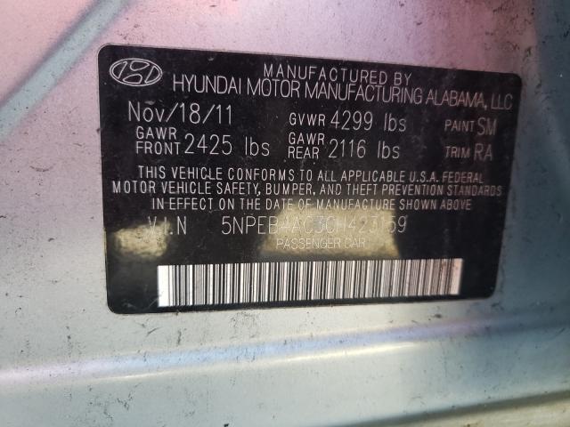 Photo 9 VIN: 5NPEB4AC3CH423159 - HYUNDAI SONATA GLS 