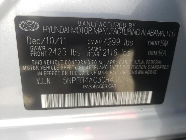 Photo 9 VIN: 5NPEB4AC3CH436249 - HYUNDAI SONATA GLS 