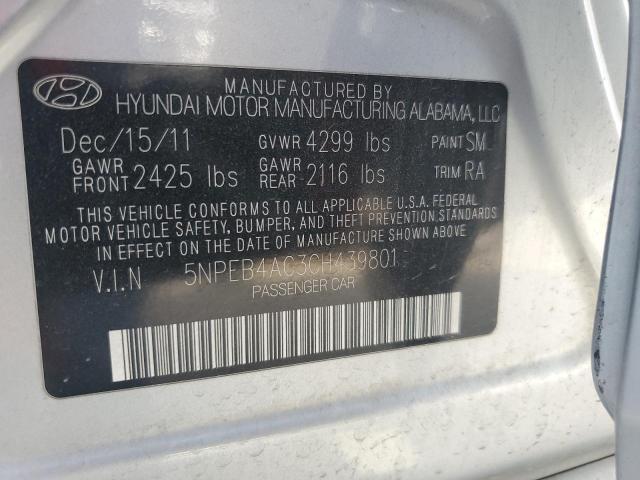 Photo 11 VIN: 5NPEB4AC3CH439801 - HYUNDAI SONATA GLS 