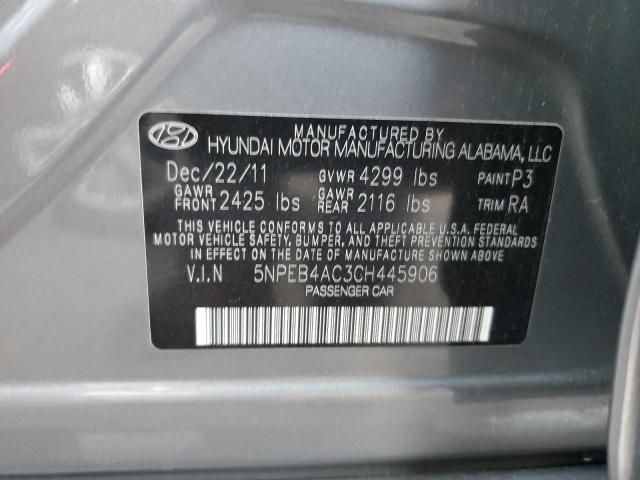 Photo 9 VIN: 5NPEB4AC3CH445906 - HYUNDAI SONATA GLS 