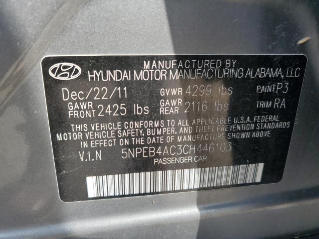 Photo 9 VIN: 5NPEB4AC3CH446103 - HYUNDAI SONATA GLS 