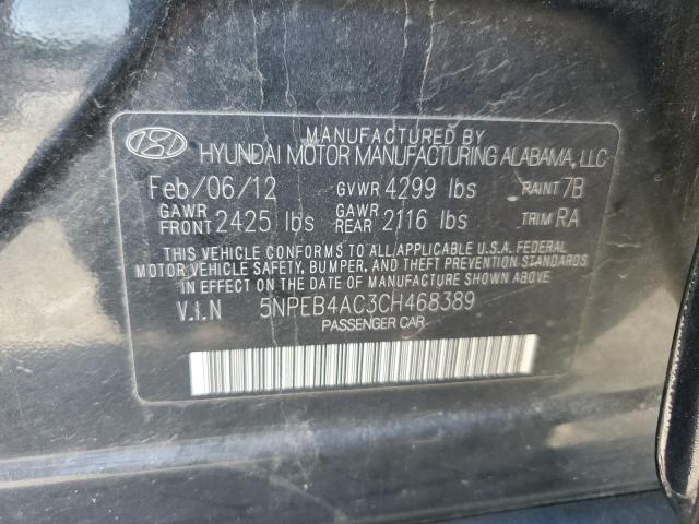 Photo 9 VIN: 5NPEB4AC3CH468389 - HYUNDAI SONATA GLS 