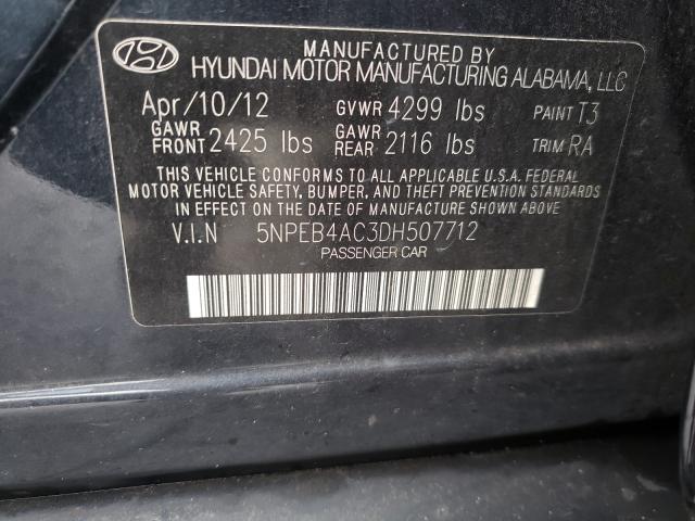 Photo 9 VIN: 5NPEB4AC3DH507712 - HYUNDAI SONATA GLS 