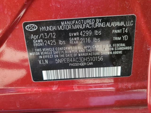 Photo 11 VIN: 5NPEB4AC3DH510156 - HYUNDAI SONATA GLS 