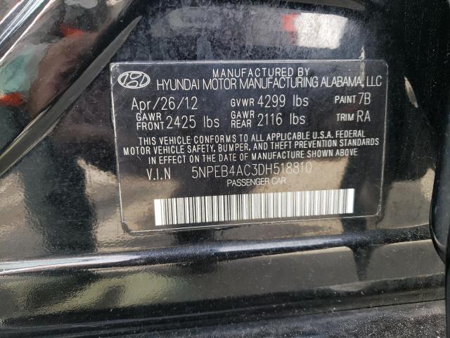 Photo 11 VIN: 5NPEB4AC3DH518810 - HYUNDAI SONATA GLS 