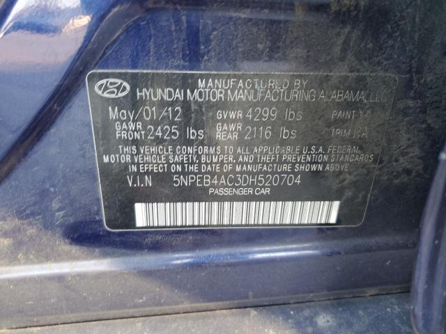 Photo 12 VIN: 5NPEB4AC3DH520704 - HYUNDAI SONATA GLS 